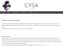Tablet Screenshot of cloquetyouthsoccer.com